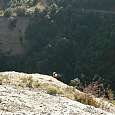 Salida de la vía. Atrás podemos ver el sendero que continua hasta Canalda 