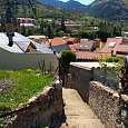 Vista atrás en las escaleras 