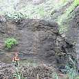 Tramo intermedio del barranco cerca de un pequeño salto de agua 