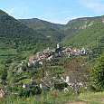 Vista de Peyreleau y  Le Rozier 
