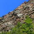 Paredes por las que sube la vía ferrata 