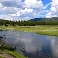 Laguna que se forma con la aguas del río Polecat 