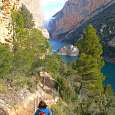 Vista del congost de Mont-rebei y el puente colgante 