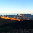 Atardecer sobre la Montaña Blanca y las Cañadas del Teide 