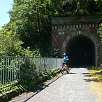 Salida del túnel / Ruta en Bici Vía Verde des Gaves 