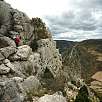 Final de la vía en la cara noroeste (© Montañismo para todos) / Cuevas de Cañart 