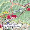 Croquis general del itinerario M1 para recorrer tres graus equipados del Montsant / Grau del Carabassal 