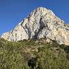 Vista de la cara norte por donde sube la vía del Pany IV+ / Ruta Roja al Peñón de Ifach 