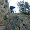 Escalera para salir a buscar la pasarela final / Gorges de Salenys 