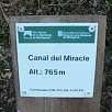 Indicador Canal del Miracle -Alt: 765 m.- / Blog · Integral de los Ecos | Montserrat 