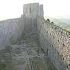 Vista desde la muralla del Castillo de Montsegur / Ruta a pie Camí dels Bons Homes 