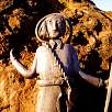 Figura en la Ermita de Santa Margarida / Ruta a pie El volcán Croscat y La Fageda 