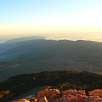 Vista desde la cima hacia el valle de la Orotava / Ruta a pie Cima del Teide 