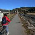Saliendo de Ripoll junto a la C-26. Tramo iluminado 