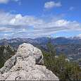 Vista atrás hacia la cima de l`Empalomar 