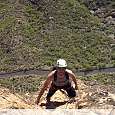 Pared vertical antes de llegar a cima 