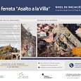 Croquis oficial de la vía ferrata. Es el panel informativo que encontraremos junto al estacionamiento de la CV-479 