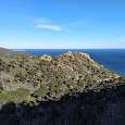 Vista a la cresta del Serrat de Moltons donde hay los pasos equipados 