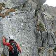 Desde la ferrata de izquierda vemos el recorrido de la derecha 