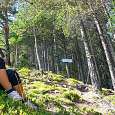 La ferrata continua en bajada a la izquierda 