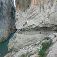 Cuando el pantano de Canelles está lleno este camino queda debajo del agua (ver siguiente fotografía) 