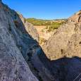 Vistas del estrecho desde la segunda vertical de la vía ferrata 