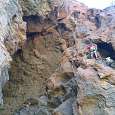 En la parte media de la vía ferrata -La chimenea del Murciélago 