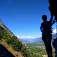 Vista atrás al valle de Sion 