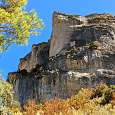 Primera vista de la vía ferrata desde la carretera 
