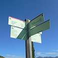 Indicador vertical que marca 1 km. al grau dels Boigs que aprovecharemos para descender 