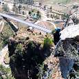 Últimos pasos de salida de la vía ferrata 