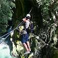 Ferrata con muchos puentes los más exigentes son los Nepalís que cruzan el Vésubie 