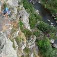Escaladores descansando junto a la Truyère - seguimos subiendo- 