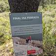 Cartel final de la vía ferrata 