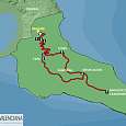 Mapa completo de la Ruta Roja -el punto más alejado es el mirador de Carabinieros- 