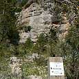 Indicador a la ferrata. Si seguimos hacia Canalda podremos visitar el Salto de la Perdiu 