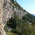 Pared del barranco d Urdell por la que sube la ferrata 