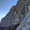Vista de la sección K4 desde la bifurcación y escape de la vía ferrata 