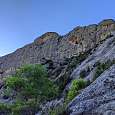 Mirando al <em>Tossal de les 3 Creus</em> desde el inicio de la vía ferrata 