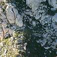 El primer rápel es el final de la ferrata Jordana (a la derecha encontramos el primer escape) 