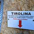Cartel informativo de la tirolina opcional 