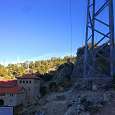 Poste de electricidad que nos sirve de referencia para el inicio de la vía ferrata 