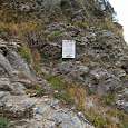Cartel al inicio de la vía ferrata 