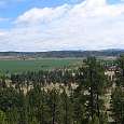 Vista a las llanuras alrededor de Devils Tower 