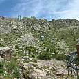 El teleférico que sube del Pantano de Sallente al Estany Gento 