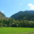 Vista del valle donde se encuentran las Gorges del Segre desde el estacionamiento 