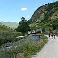 La gave de Gavarnie de regreso al coche 