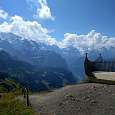 Mirando al Jungfrau desde la cima de Männlichen 