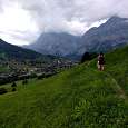 El pueblo de Grindelwald a la vista 