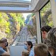 Primeras rampas de subida en el funicular 